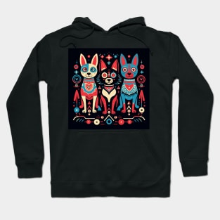 Mexican Alebrijes,Huichol Art,Papel Picado-dog Hoodie